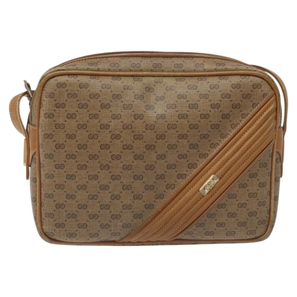 Gucci Micro GG Supreme Shoulder Bag Brown